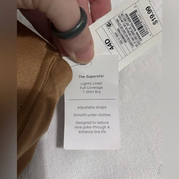 Auden Sz 44D Bra The Superstar Lightly Lined Full Coverage TShirt Brown NWT - Picture 5 of 7